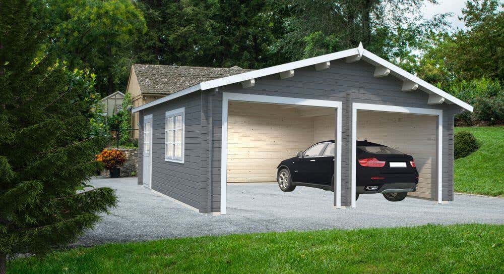Garage double en bois Roger 28,4 m² Palmako
